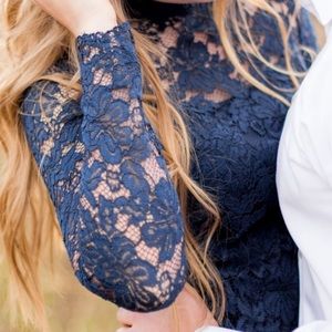Hope and Harlow navy lace dress, worn once!